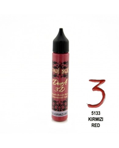 3D BONCUK BOYA-5133-KIRMIZI