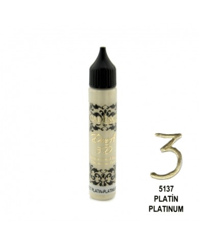 3D BONCUK BOYA-5137-PLATİN