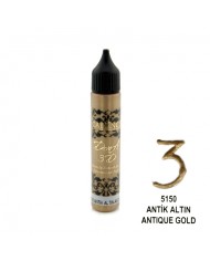 3D BONCUK BOYA-5150-ANTİK ALTIN