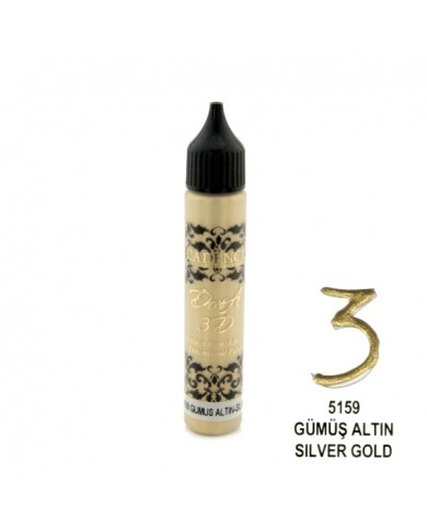 3D BONCUK BOYA-5159-GÜMÜŞ ALTIN