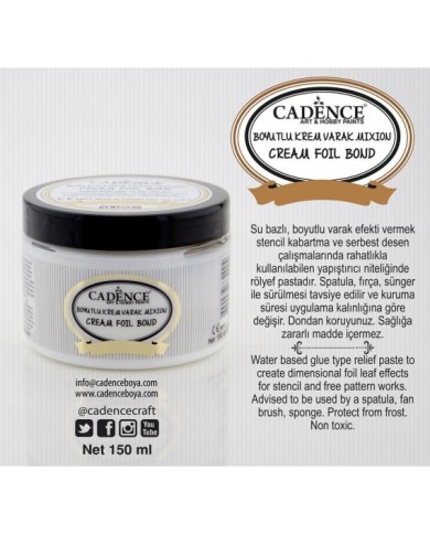 Boyutlu Krem Varak Miksiyon 150 ml.