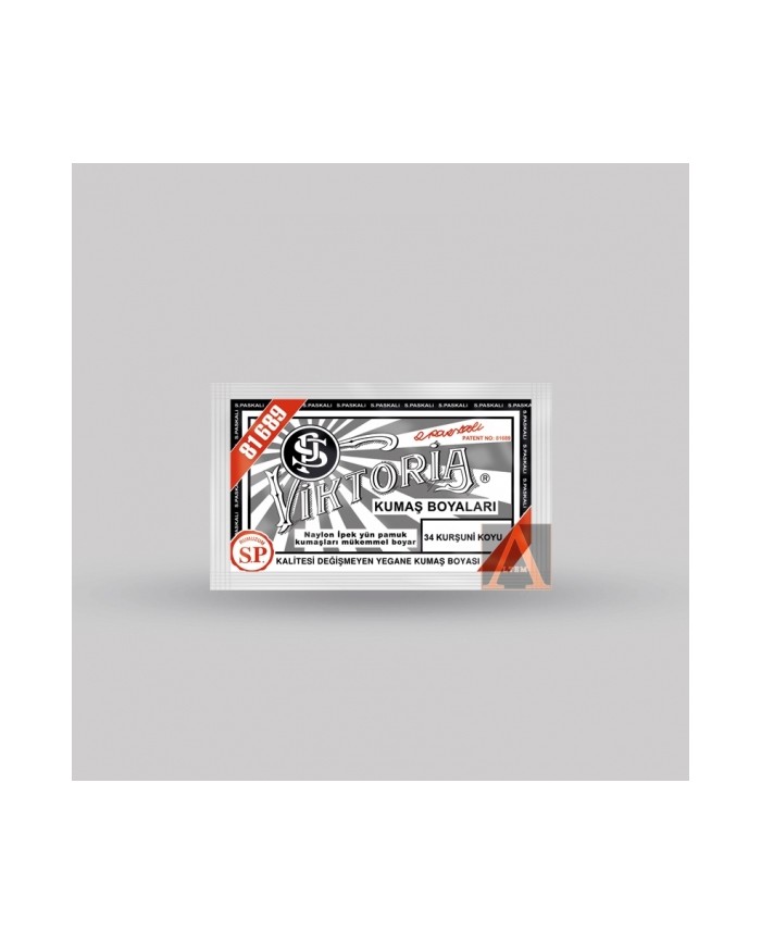 Toz Kumaş Boyası Koyu Kurşuni V-34