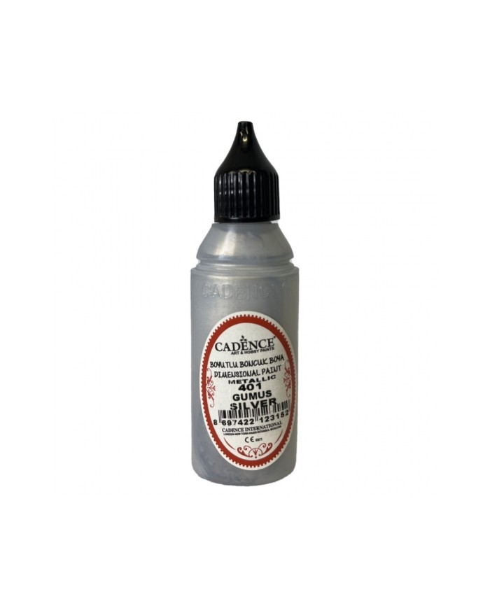 Boyutlu Boncuk Boya Gümüş 50 ml B-401