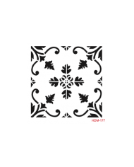 HOME DECOR MİDİ STENCİL 22*22 CM HDM-177