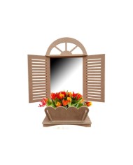 Ç10 PANJURLU PENCERE ÇİÇEKLİK AYNALIK