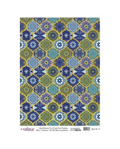 DESENLİ ALTIN VARAK PİRİNÇ DEKOPAJ 30*42 CM MODEL 017