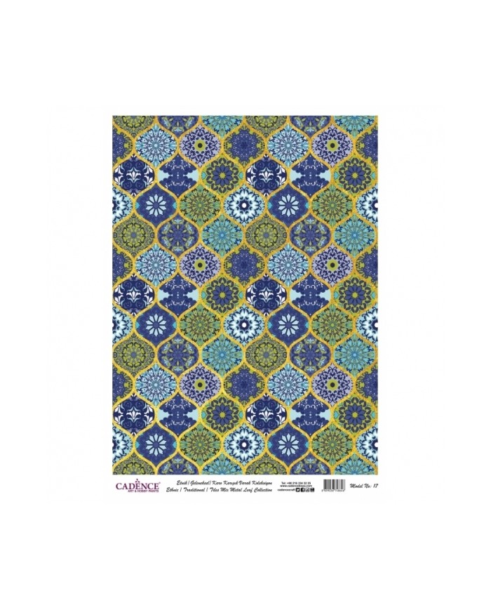 DESENLİ ALTIN VARAK PİRİNÇ DEKOPAJ 30*42 CM MODEL 017