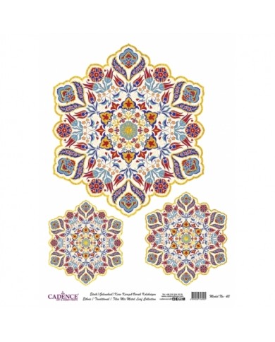 DESENLİ ALTIN VARAK PİRİNÇ DEKOPAJ 30*42 CM MODEL 043