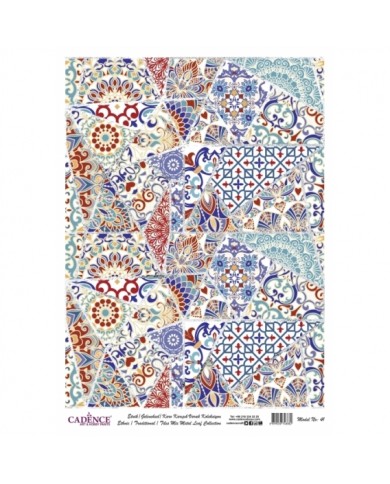 DESENLİ GÜMÜŞ VARAK PİRİNÇ DEKOPAJ 30*42 CM MODEL 041