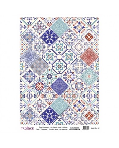 DESENLİ GÜMÜŞ VARAK PİRİNÇ DEKOPAJ 30*42 CM MODEL 053