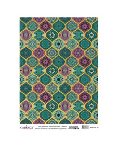 DESENLİ ALTIN VARAK PİRİNÇ DEKOPAJ 30*42 CM MODEL 020