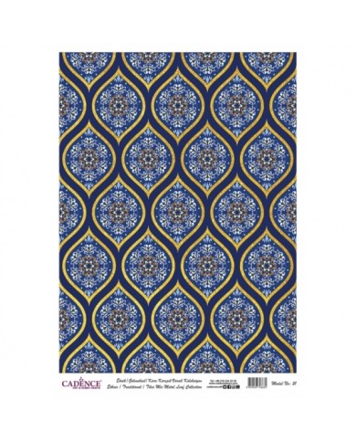 DESENLİ ALTIN VARAK PİRİNÇ DEKOPAJ 30*42 CM MODEL 021