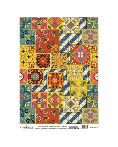 DESENLİ ALTIN VARAK PİRİNÇ DEKOPAJ 30*42 CM MODEL 028