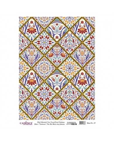 DESENLİ ALTIN VARAK PİRİNÇ DEKOPAJ 30*42 CM MODEL 039