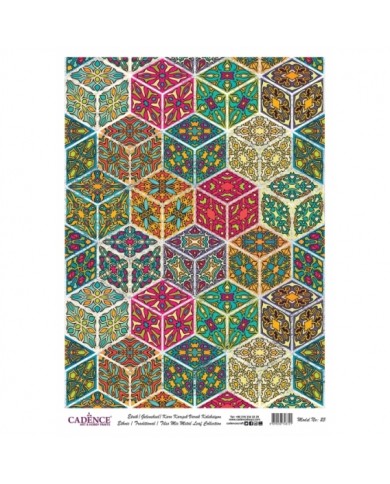 DESENLİ GÜMÜŞ VARAK PİRİNÇ DEKOPAJ 30*42 CM MODEL 025