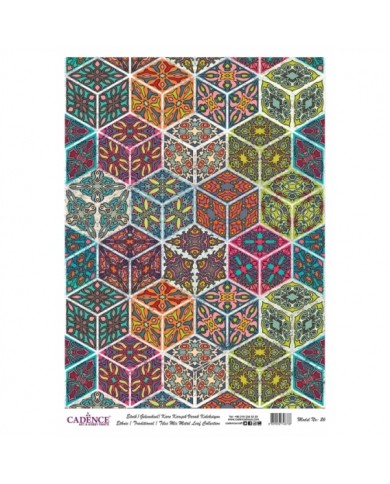 DESENLİ GÜMÜŞ VARAK PİRİNÇ DEKOPAJ 30*42 CM MODEL 026