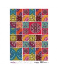 DESENLİ GÜMÜŞ VARAK PİRİNÇ DEKOPAJ 30*42 CM MODEL 029