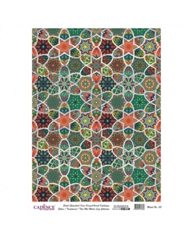 DESENLİ GÜMÜŞ VARAK PİRİNÇ DEKOPAJ 30*42 CM MODEL 033
