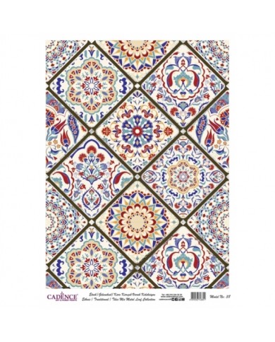 DESENLİ GÜMÜŞ VARAK PİRİNÇ DEKOPAJ 30*42 CM MODEL 038