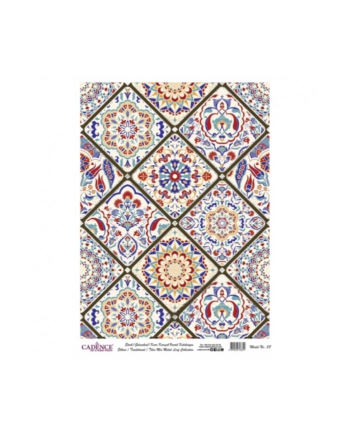DESENLİ GÜMÜŞ VARAK PİRİNÇ DEKOPAJ 30*42 CM MODEL 038