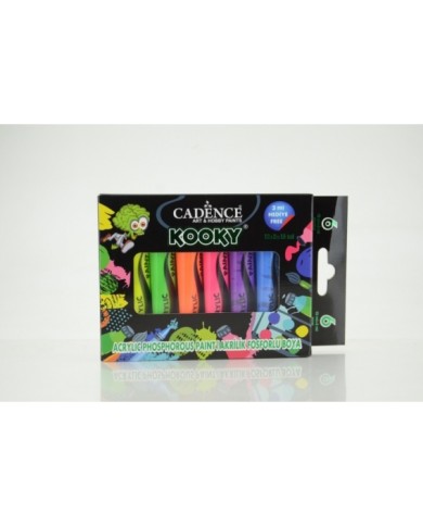 Kooky Fosforlu Akrilik 15ml 6'lı Set