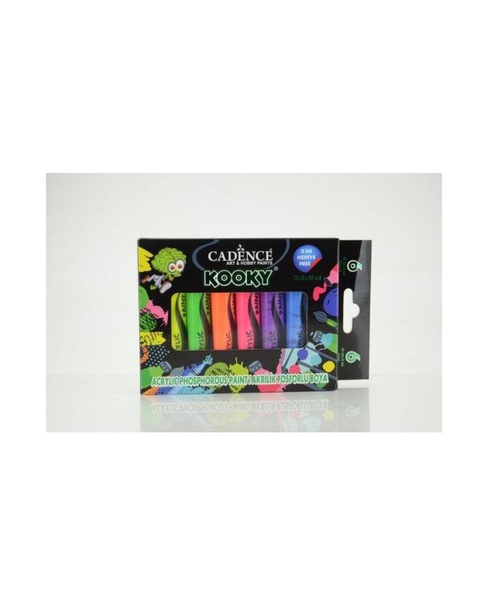 Kooky Fosforlu Akrilik 15ml 6'lı Set