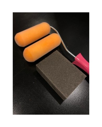 10 CM İZ BIRAKMAYAN RULO FIRÇA SET (2'Lİ) + ZIMPARA