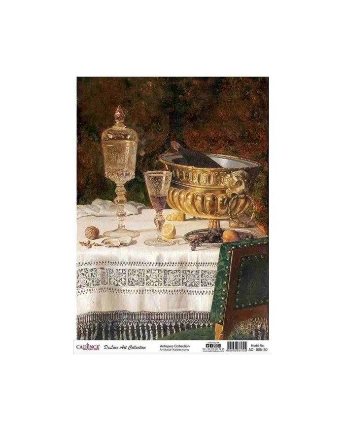 CADENCE DELUXE ART ANTİKALAR PİRİNÇ DEKOPAJ MODEL AC-005 (30X42)