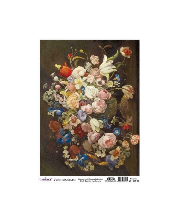 CADENCE DELUXE ART ÇİÇEK BUKETLERİ PİRİNÇ DEKOPAJ MODEL BF-004 (30X42)