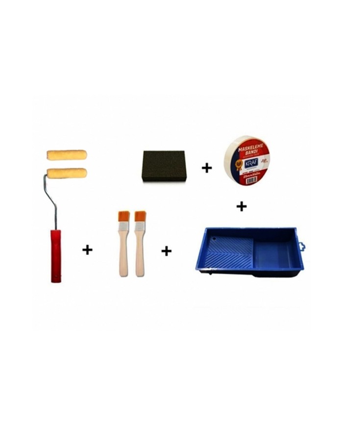 10cm Kadife Rulo Multi Fırça Set 10cm Kadife Rulo Multi Fırça Set