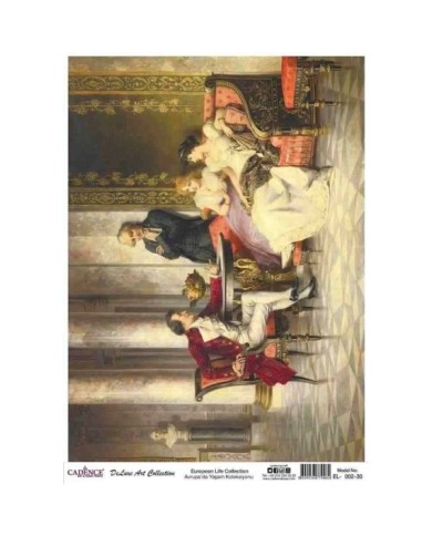 CADENCE DELUXE ART AVRUPA'DA YAŞAM PİRİNÇ DEKOPAJ MODEL EL-002 (60X85)