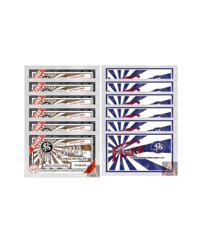 TOZ KUMAŞ BOYASI SET (6 KAHVE+ 6 FİSKE)