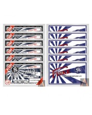 TOZ KUMAŞ BOYASI SET (6 KOYU LACİVERT + 6 FİSKE)