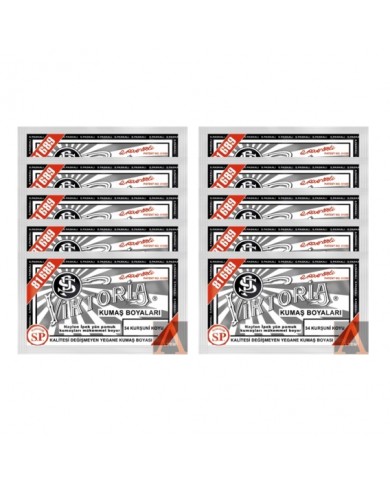 TOZ KUMAŞ BOYASI KOYU KURŞUNİ 10 'LU SET