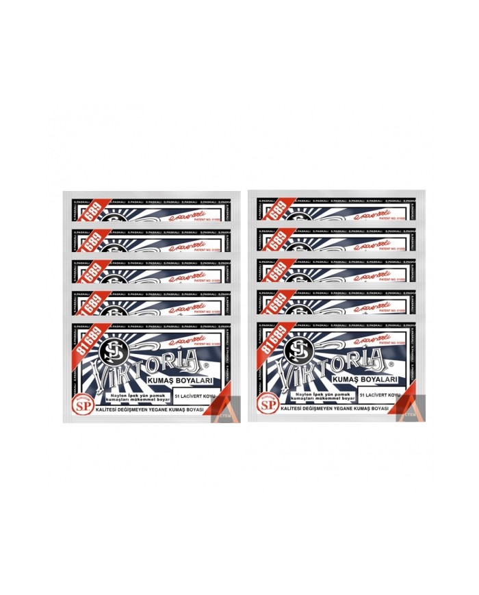 TOZ KUMAŞ BOYASI KOYU LACİVERT 10 'LU SET