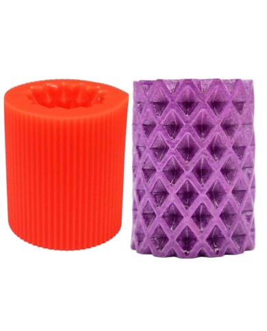 Petek Silindir Silikon Mum Kalıbı M-65