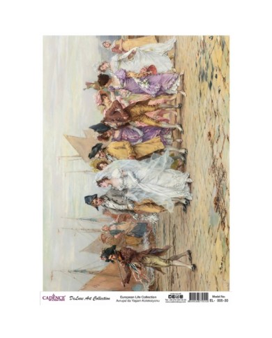 CADENCE DELUXE ART AVRUPA'DA YAŞAM PİRİNÇ DEKOPAJ MODEL EL-005 (30X42)