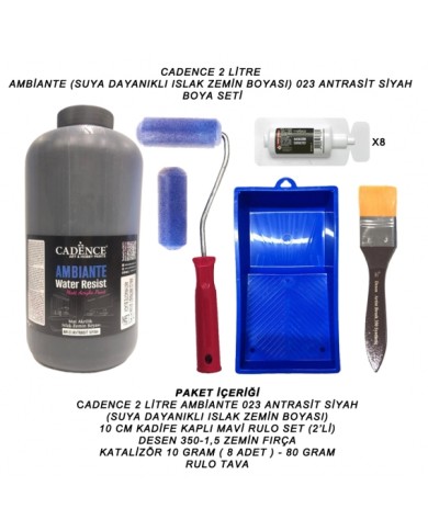 2 LİTRE AMBİANTE 023 ANTRASİT SİYAH SET