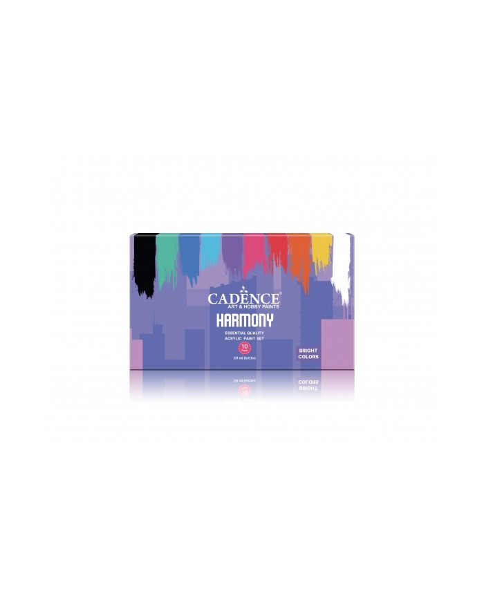 HARMONY AKRİLİK 10'LU SET BRIGHT COLORS & CANLI RENKLER 59ML