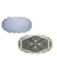 Oval Dalgalı Büyük Boy Tepsi Epoksi Reçine Kalıbı EPK-618