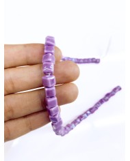 İpe Dizili Seramik Boncuk Mor Küp 5m