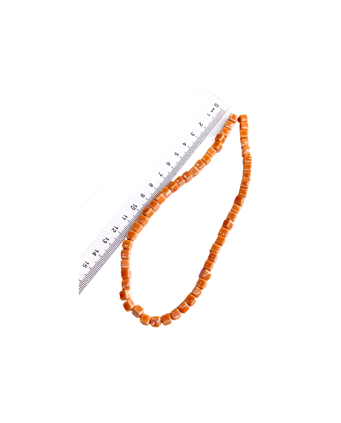 İpe Dizili Seramik Boncuk Sarı Küp 5mm