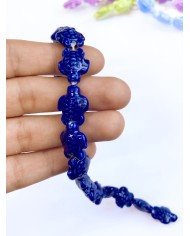 İpe Dizili Seramik Boncuk Lacivert Kaplumbağa 17m