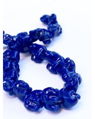 İpe Dizili Seramik Boncuk Lacivert Fil 9m