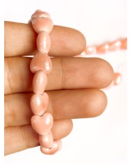 İpe Dizili Seramik Boncuk Pembe Kalp 10mm