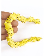 İpe Dizili Seramik Boncuk Sarı İnek 19mm