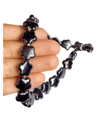 İpe Dizili Seramik Boncuk Siyah Yıldız 14mm