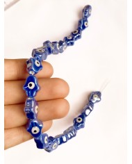 İpe Dizili Seramik Boncuk Lacivert Hamsa El 15mm