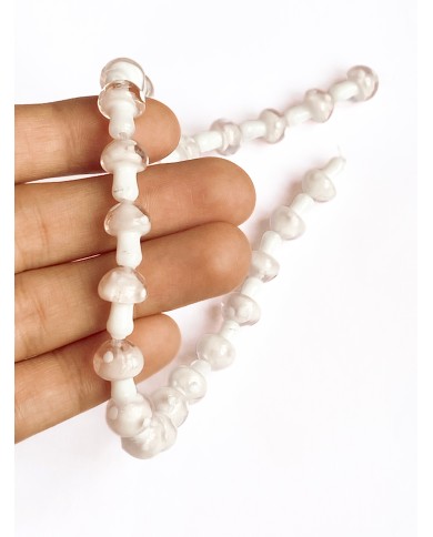 İpe Dizili Seramik Boncuk Pembe Mantar 14mm