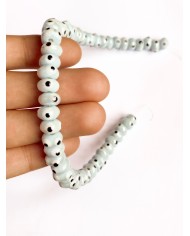 İpe Dizili Seramik Boncuk Mavi Nazar Boncuğu Oval 5mm